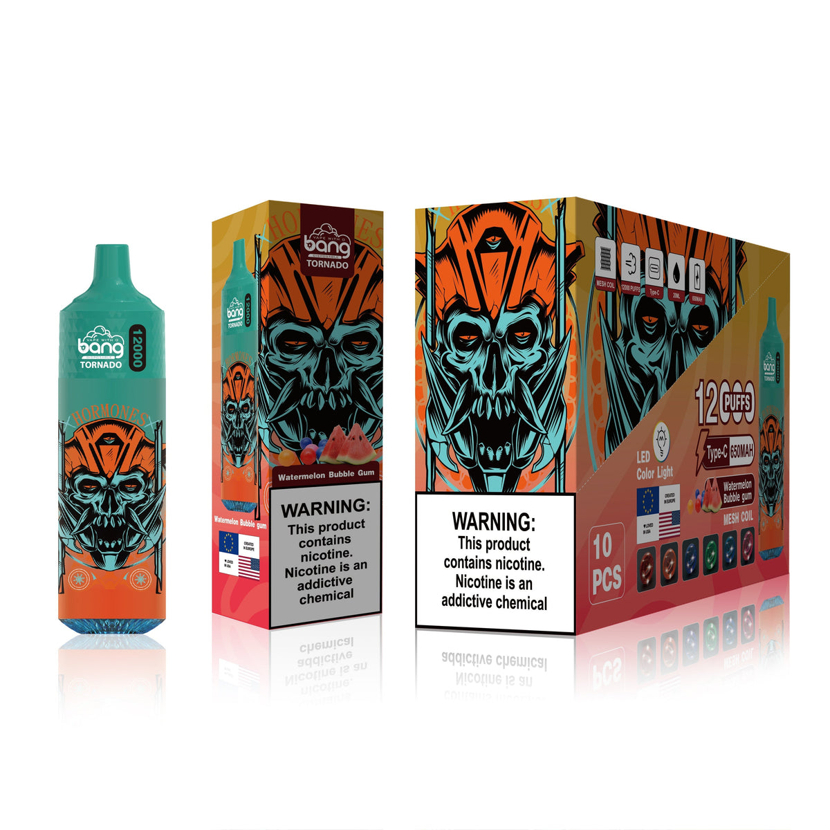 BangKing 12000 Puffs 12K Smart Full Screen Turn Ice 30ML 10ML  850mah Wholesale Disposable Vape Puff 12k Prefilled Pod