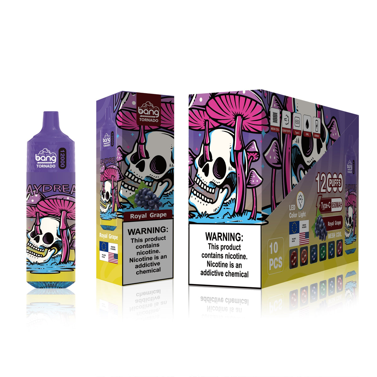 BangKing 12000 Puffs 12K Smart Full Screen Turn Ice 30ML 10ML  850mah Wholesale Disposable Vape Puff 12k Prefilled Pod