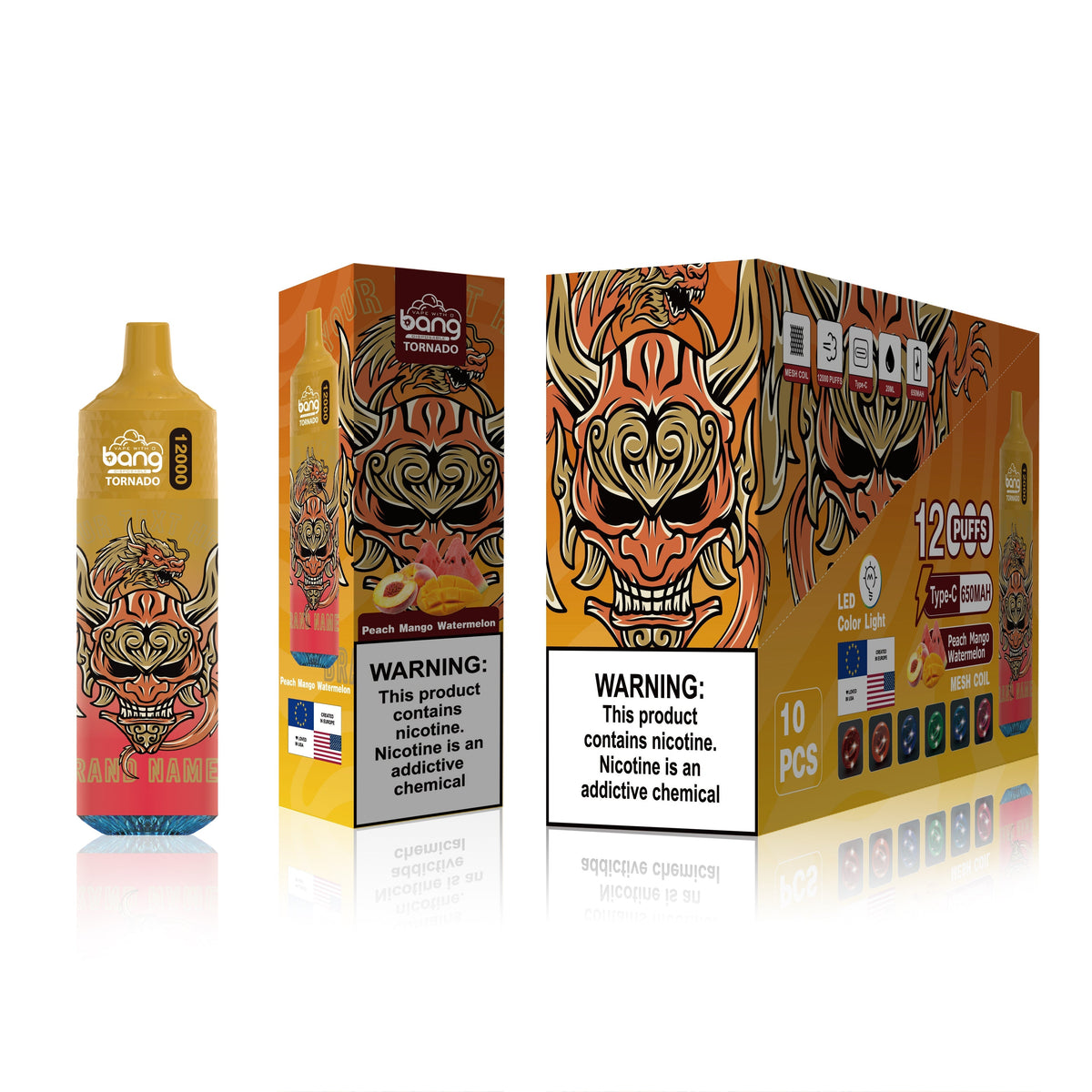 BangKing 12000 Puffs 12K Smart Full Screen Turn Ice 30ML 10ML  850mah Wholesale Disposable Vape Puff 12k Prefilled Pod