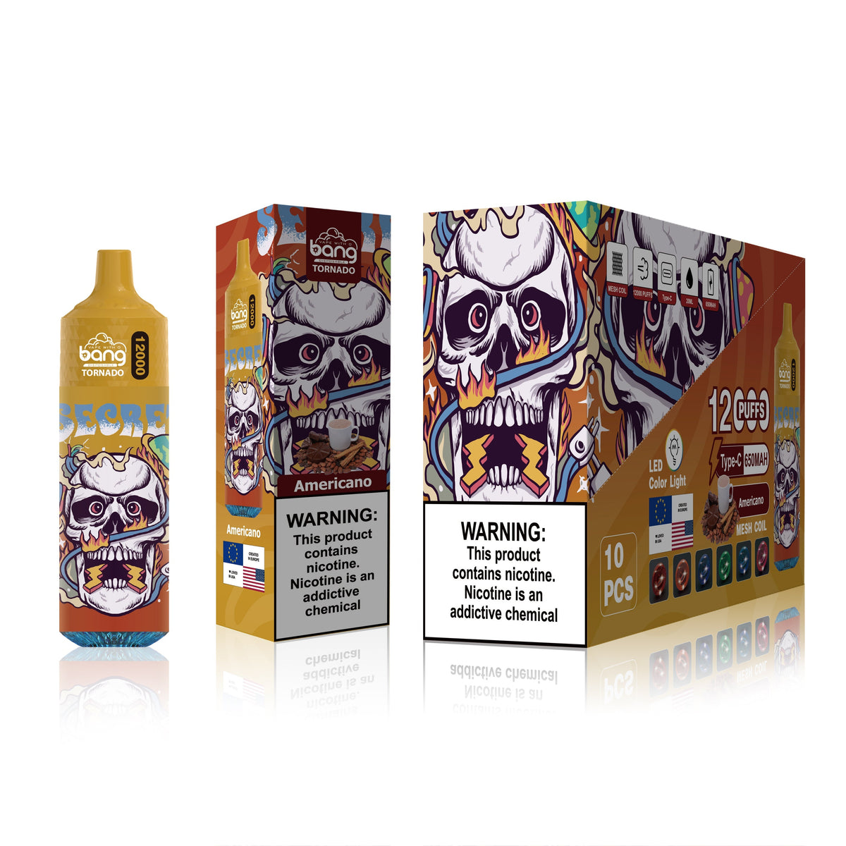 BangKing 12000 Puffs 12K Smart Full Screen Turn Ice 30ML 10ML  850mah Wholesale Disposable Vape Puff 12k Prefilled Pod