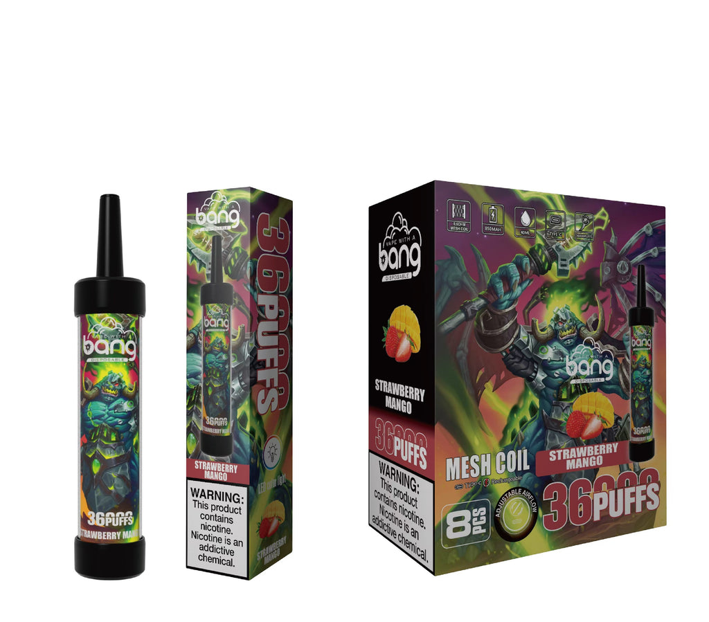 BangKing 36K Puffs Smart Full Screen Turn Ice Wholesale Disposable Vape Puff 36k Prefilled Pod-850mAh Battery, 30ml E-liquid, Multiple Nicotine 12 Flavors