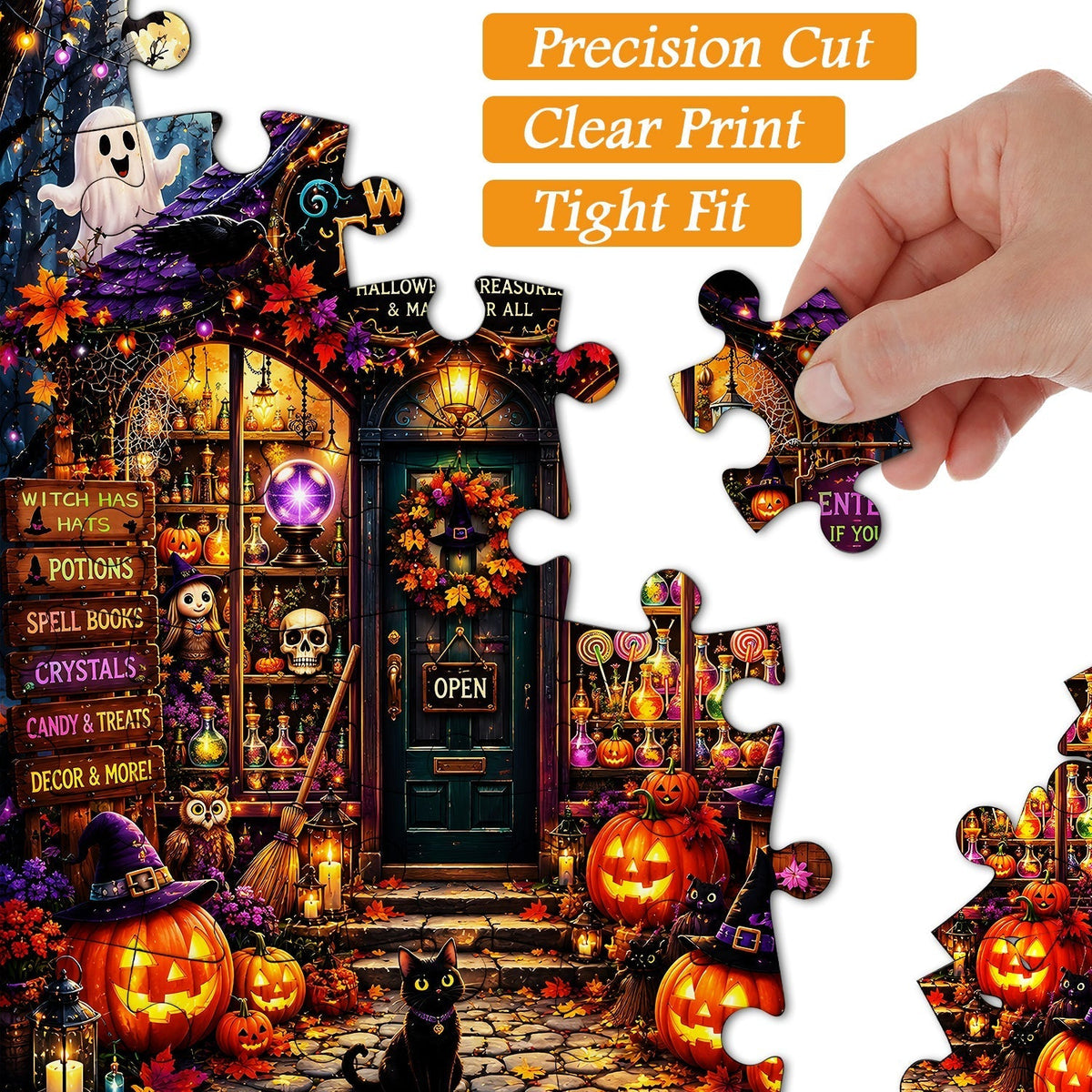 Create, Learn, and Enjoy Halloween Together with a Hands-On Puzzle Craft 🎃👨‍👩‍👧‍👦✨