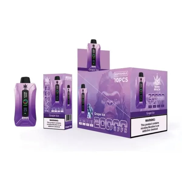 Bang BEACH 20000 Puffs 20K - 35mL 650mAh  5% Nic Salt, Smart Display, 12 Flavors