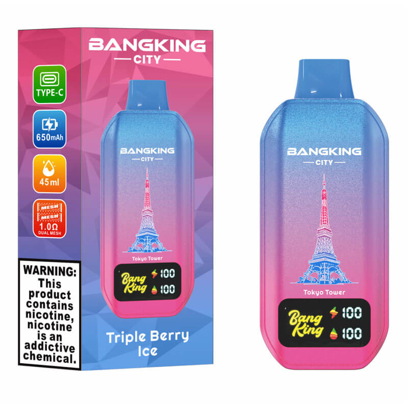 Bang King City 50000 Puffs Disposable Vape(0% to 5% Nicotine) - 45ml E-Liquid, 650mAh Battery