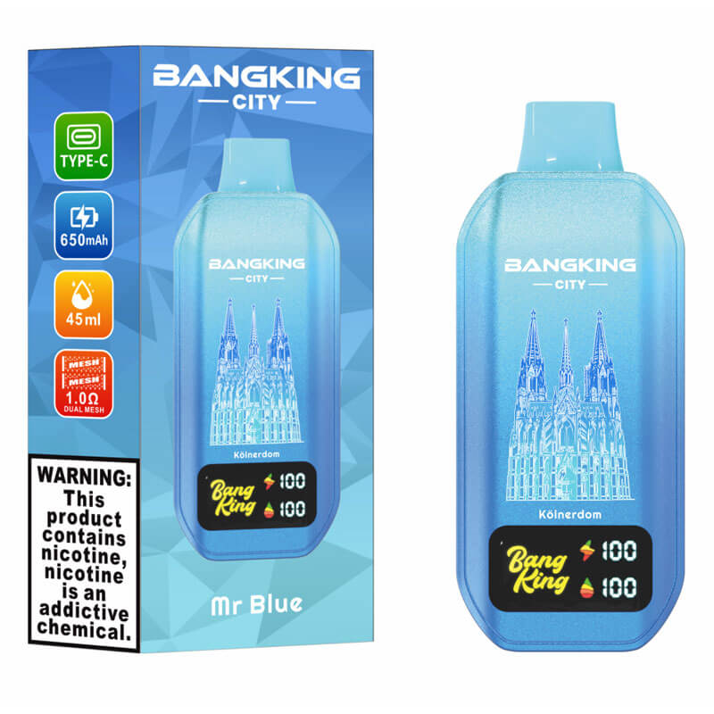 Bang King City 50000 Puffs Disposable Vape(0% to 5% Nicotine) - 45ml E-Liquid, 650mAh Battery