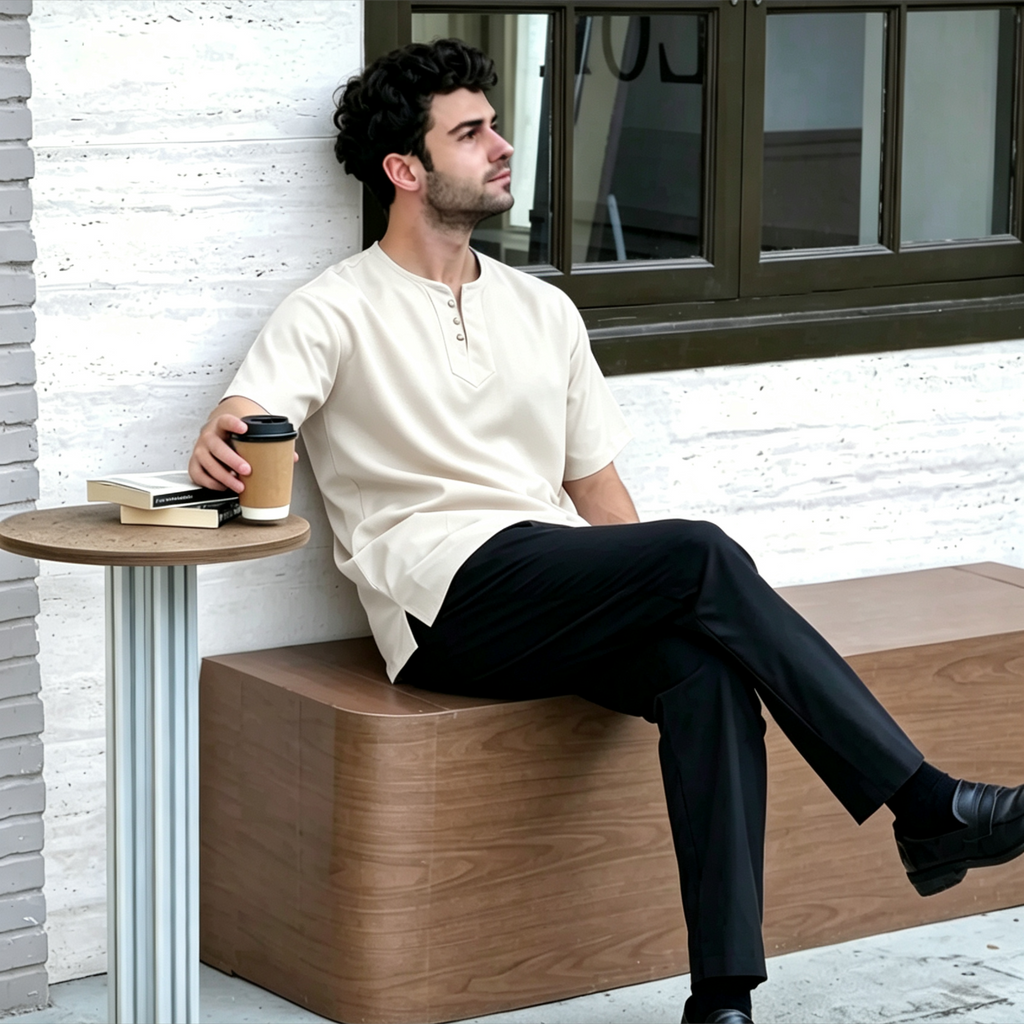 Modern Kurta Top / Modern Kurta Shirt - Khaki