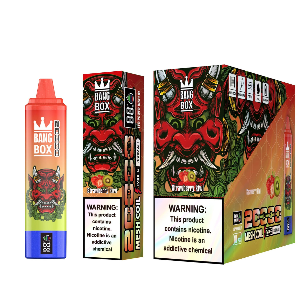 Bangbox 20000 puffs vape Led display battery 35ML 850MAH 12 Flavors