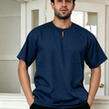 Premium One-Button Kurta | Ironless Abloh Crepe - Sophisticated & Tailored Fit
