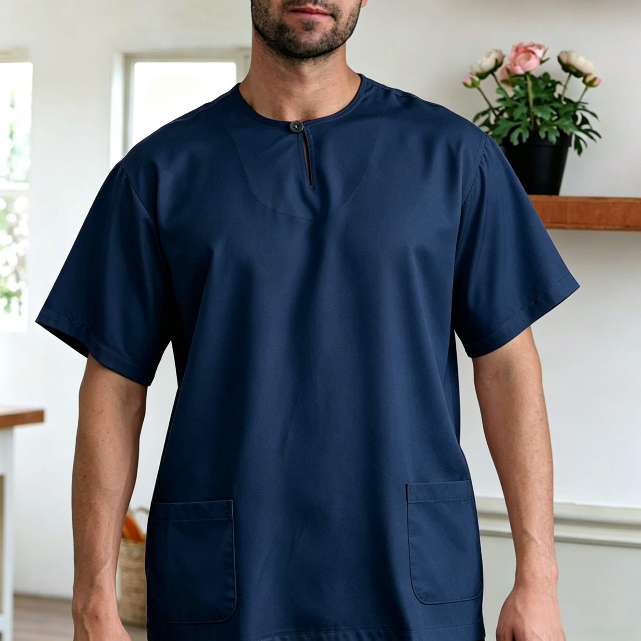 Premium One-Button Kurta | Ironless Abloh Crepe - Sophisticated & Tailored Fit