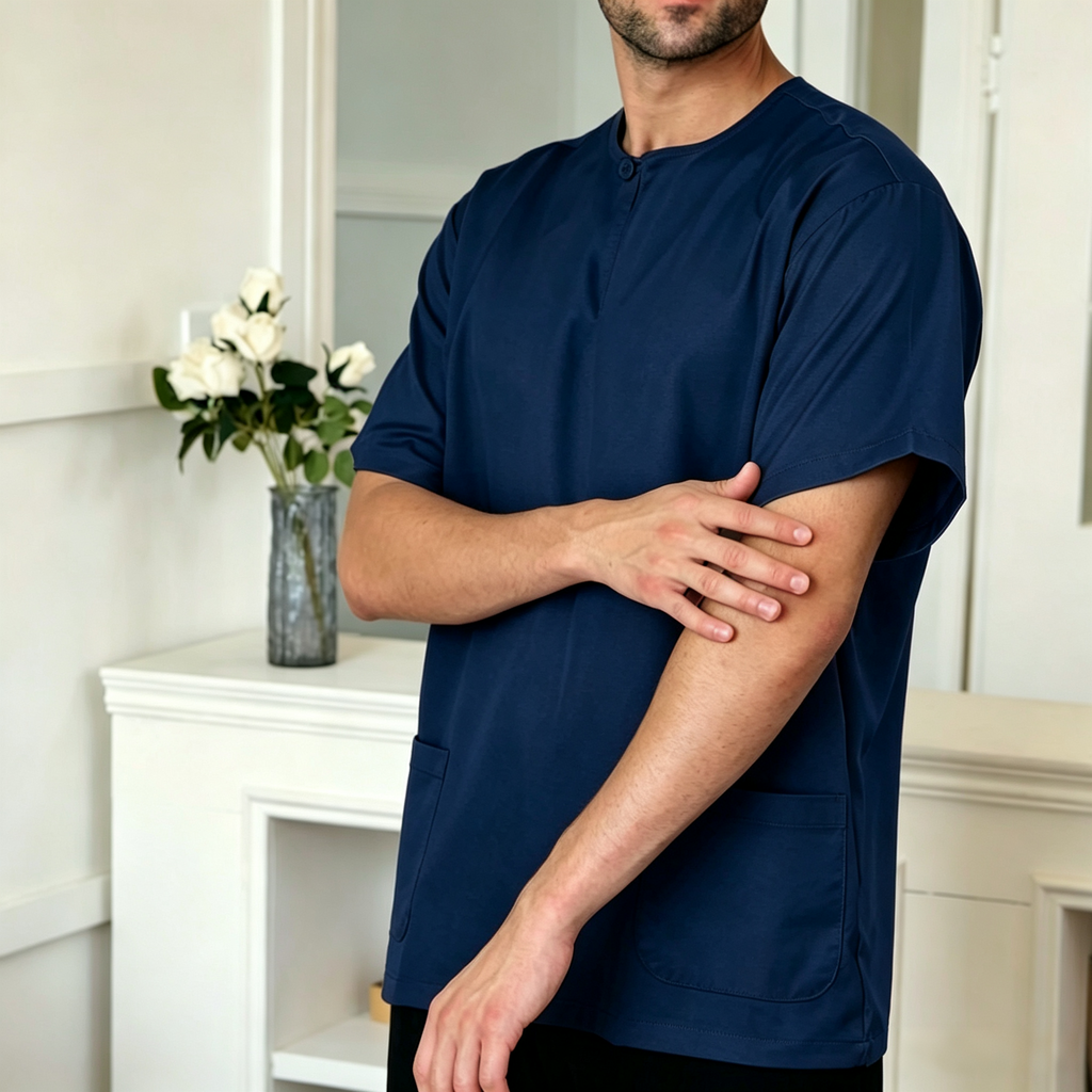 Premium One-Button Kurta | Ironless Abloh Crepe - Sophisticated & Tailored Fit