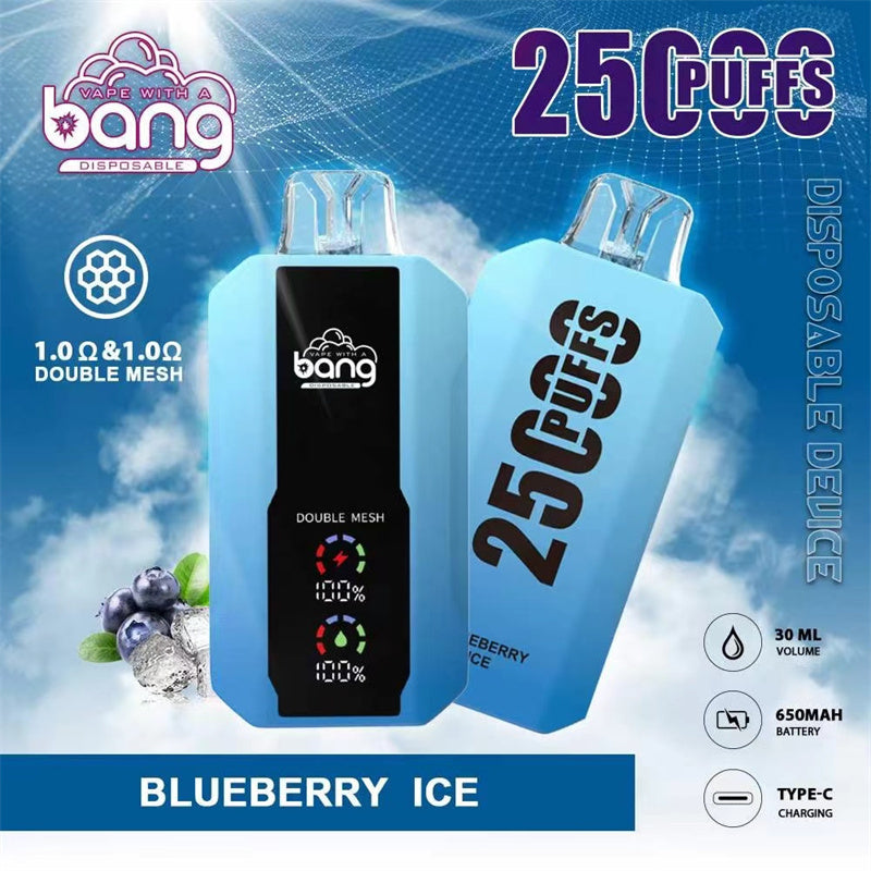 Bang 25000 Puffs Vape 25K Disposable Vape Pen E Cigarette Prefilled 30ml 650mAh Disposable Vape 12 Flavors