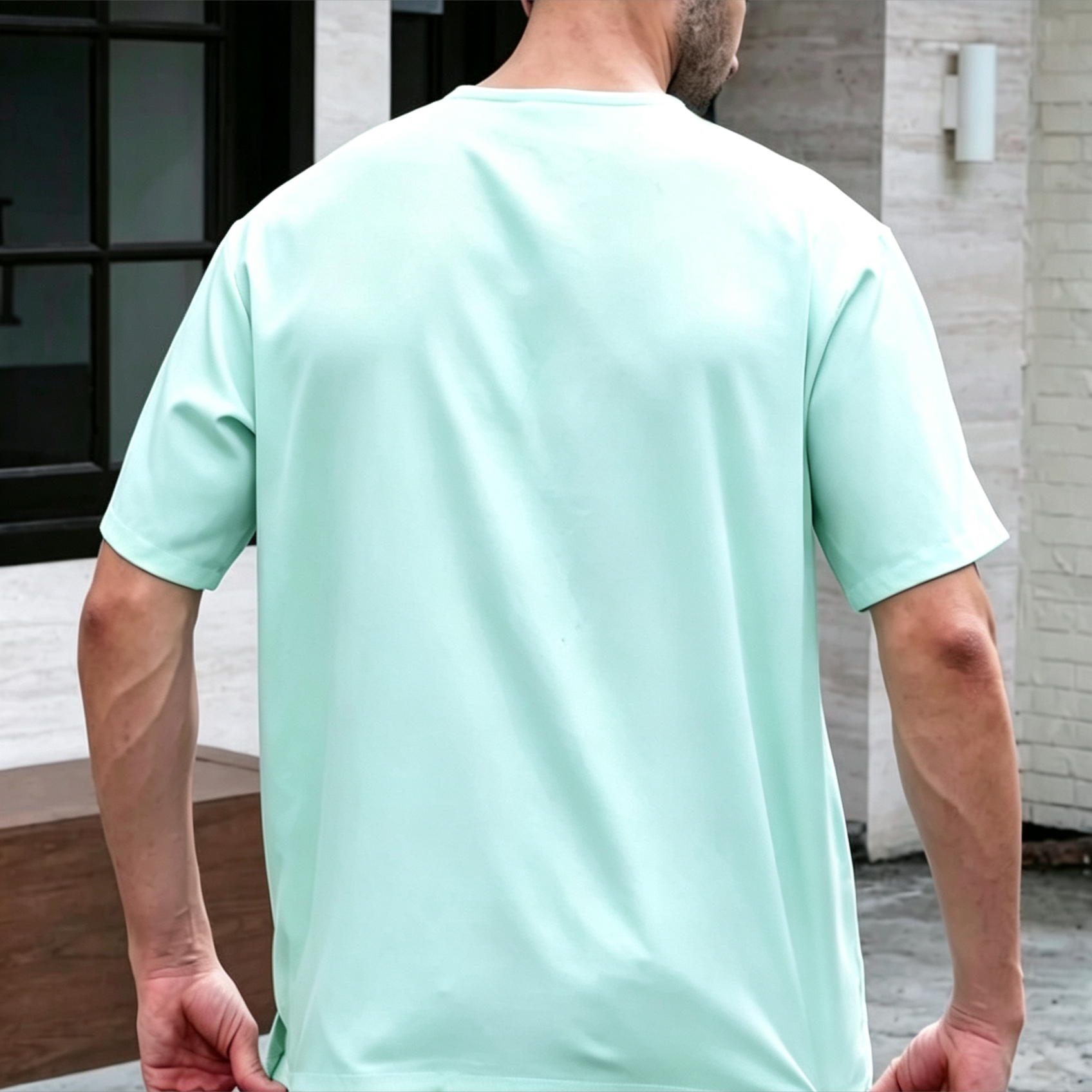 Premium One-Button Kurta | Ironless Abloh Crepe - Refreshing Mint Green Style