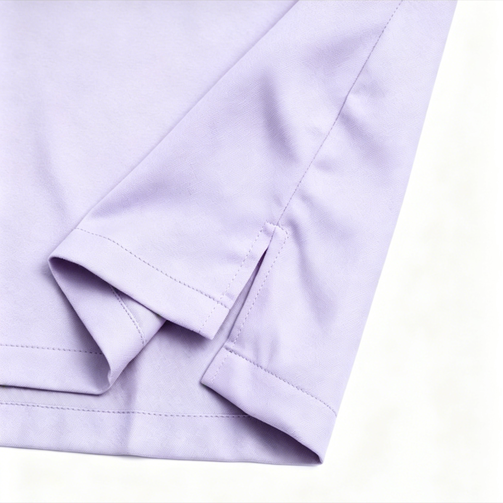 Premium One-Button Kurta | Ironless Abloh Crepe - Charming Lavender Minimalist Style