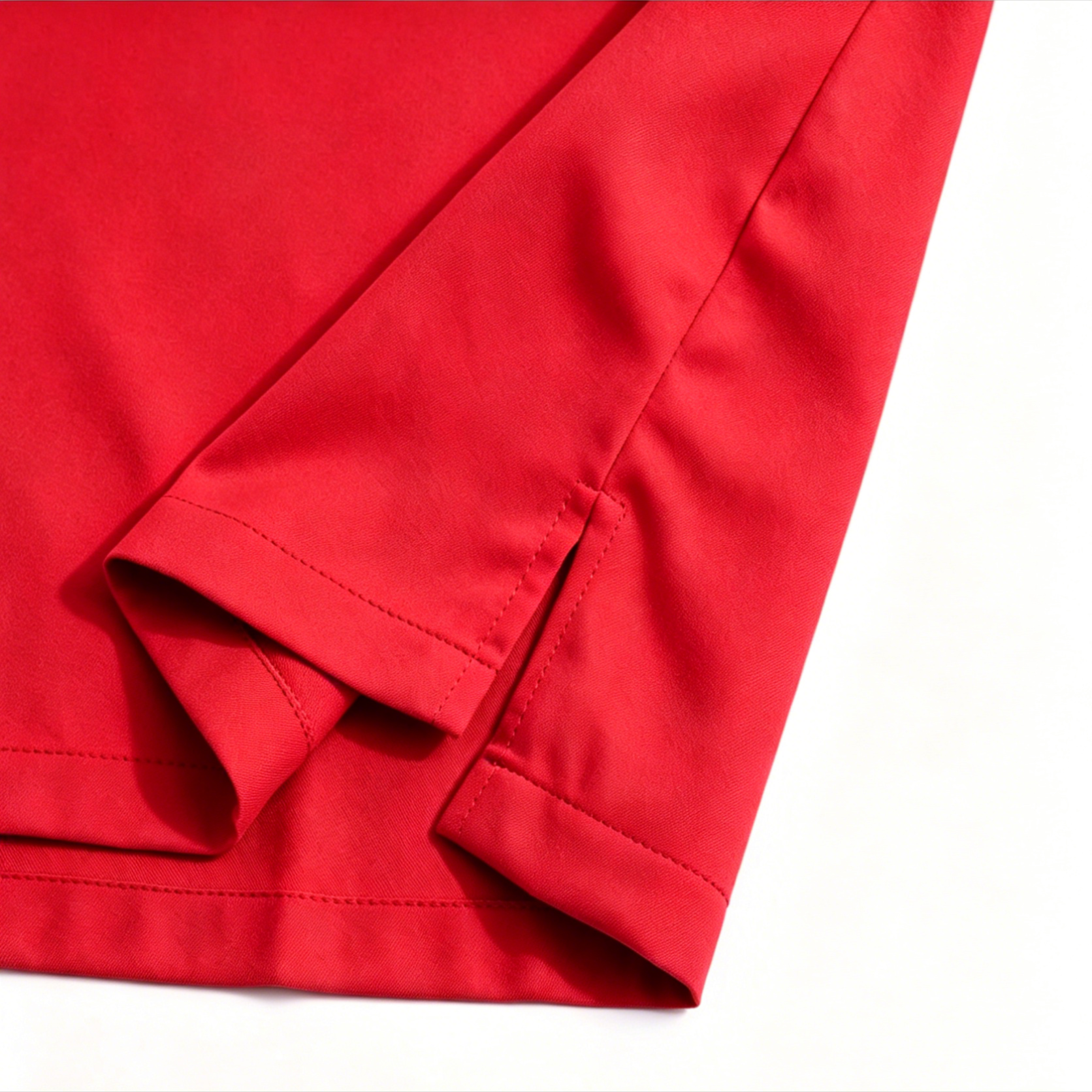 Breathable Short Sleeve Kurta - Chili Red Ultra-Cooling Men's Prayer Wear