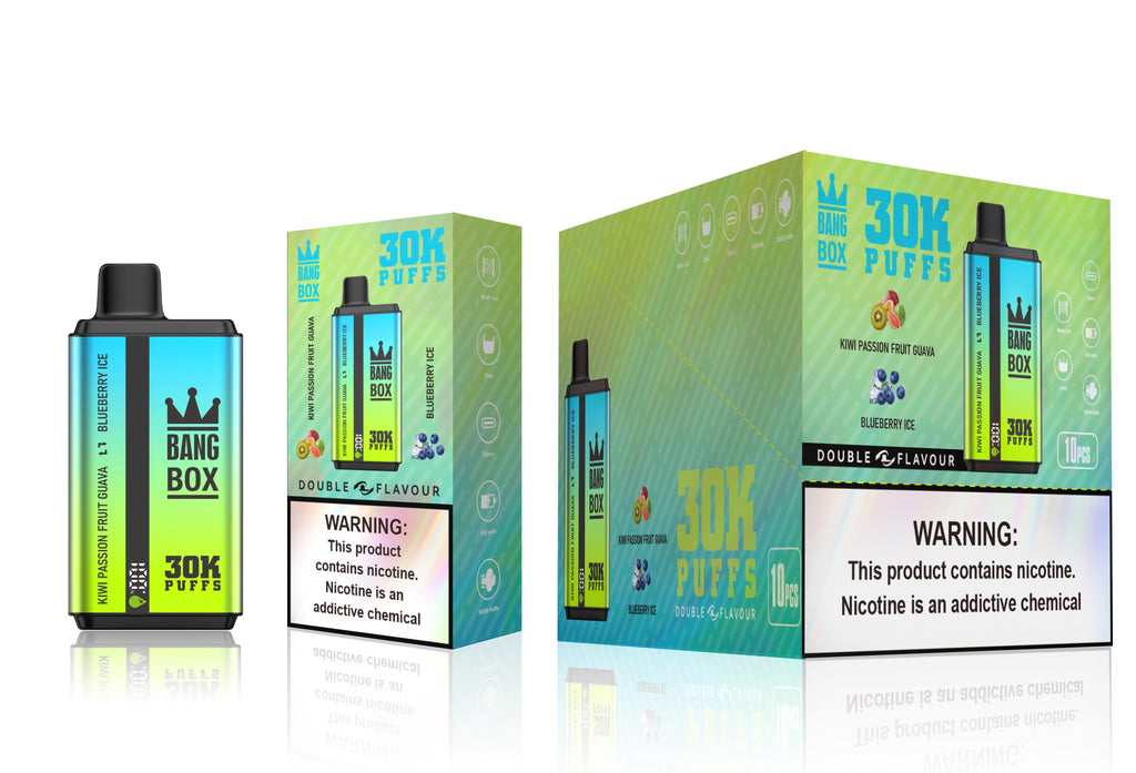 BANGBOX 30000 puffs dual flavors vape,LED Display capcity Batterya ,35ml 850MAH 12 Flavor