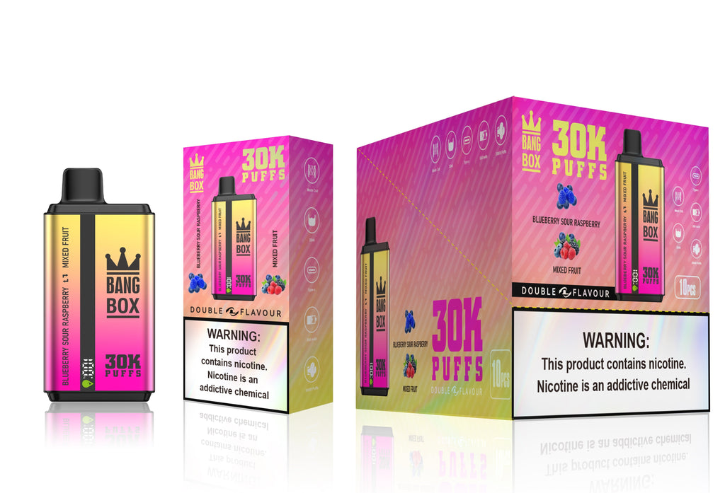 BANGBOX 30000 puffs dual flavors vape,LED Display capcity Batterya ,35ml 850MAH 12 Flavor