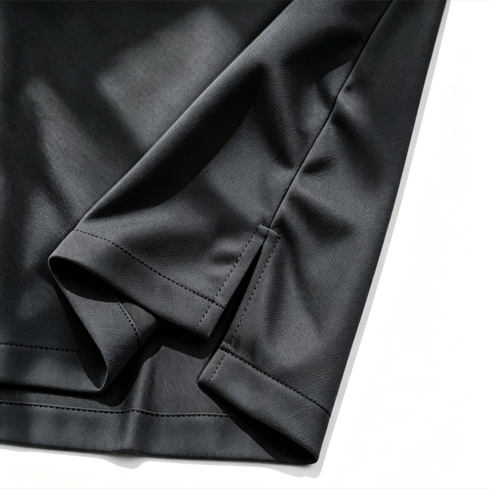 Premium One-Button Kurta | Ironless Abloh Crepe - Timeless Black Elegance
