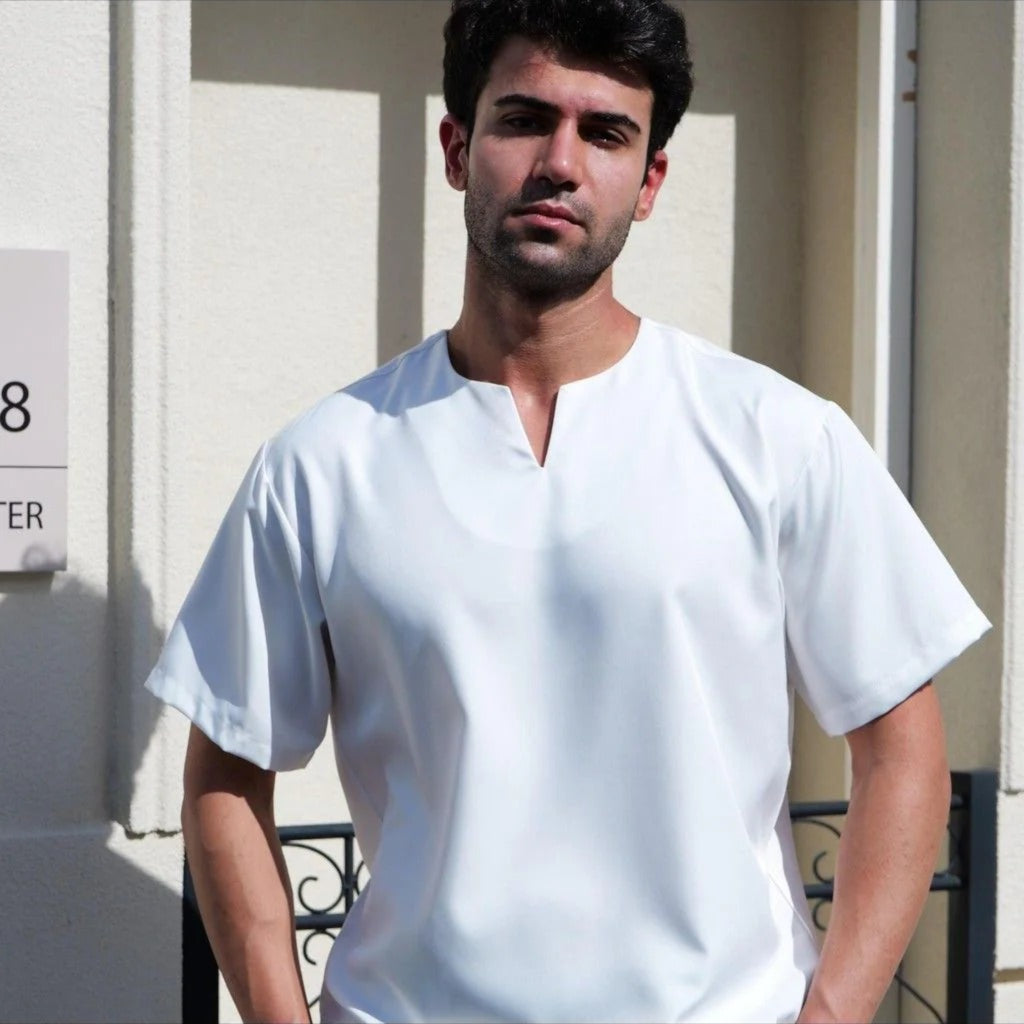 Ironless Off White Kurta Shirt - Premium Breathable Islamic Top for Eid