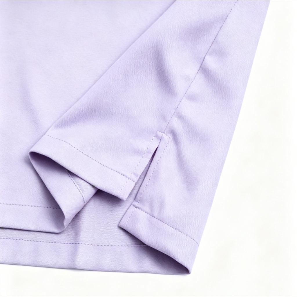 Veylina Modern V-Neck Kurta Moden - Ultra-Cooling Lavender Islamic Top with Pockets