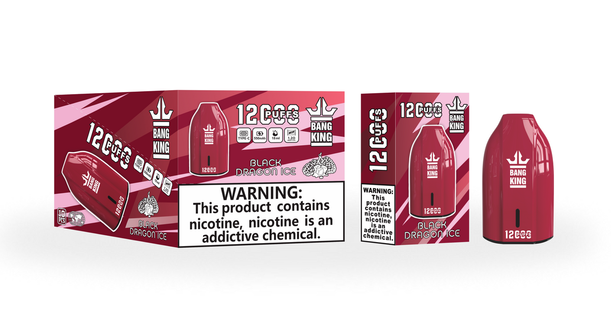BangKing 12K Puffs Smart Full Screen Turn Ice Wholesale Disposable Vape Puff 12000k Prefilled Pod-850mAh Battery, Multiple Nicotine 12 Flavors
