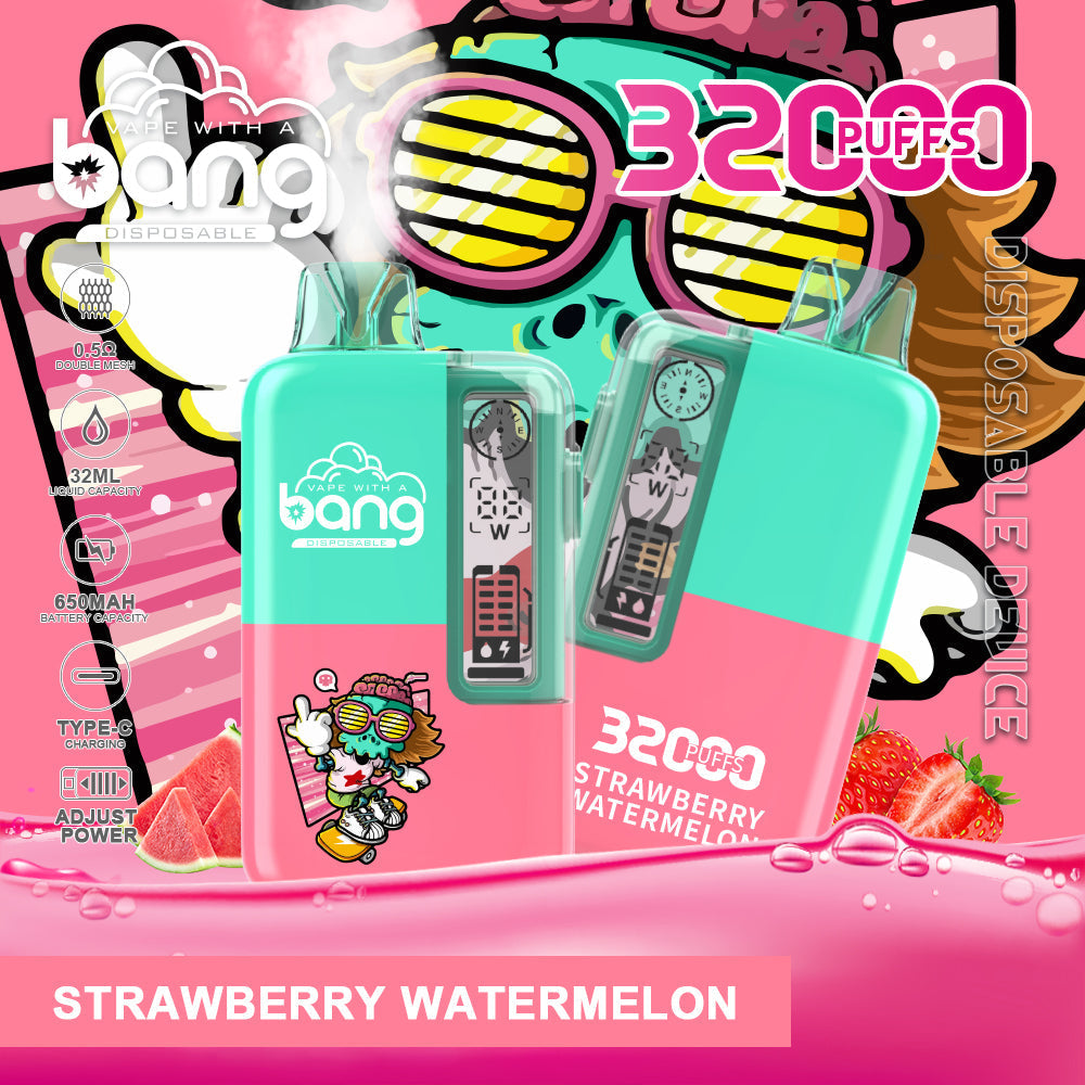 BangKing 32000 Puffs 32K Smart Full Screen Turn Ice Wholesale Disposable Vape Puff 32k Prefilled Pod – 650mAh Battery, 32ml E-liquid, Multiple Nicotine Strength Options  12 Flavors
