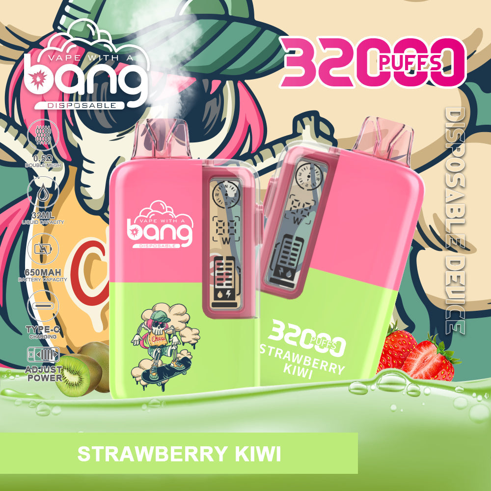 BangKing 32000 Puffs 32K Smart Full Screen Turn Ice Wholesale Disposable Vape Puff 32k Prefilled Pod – 650mAh Battery, 32ml E-liquid, Multiple Nicotine Strength Options  12 Flavors