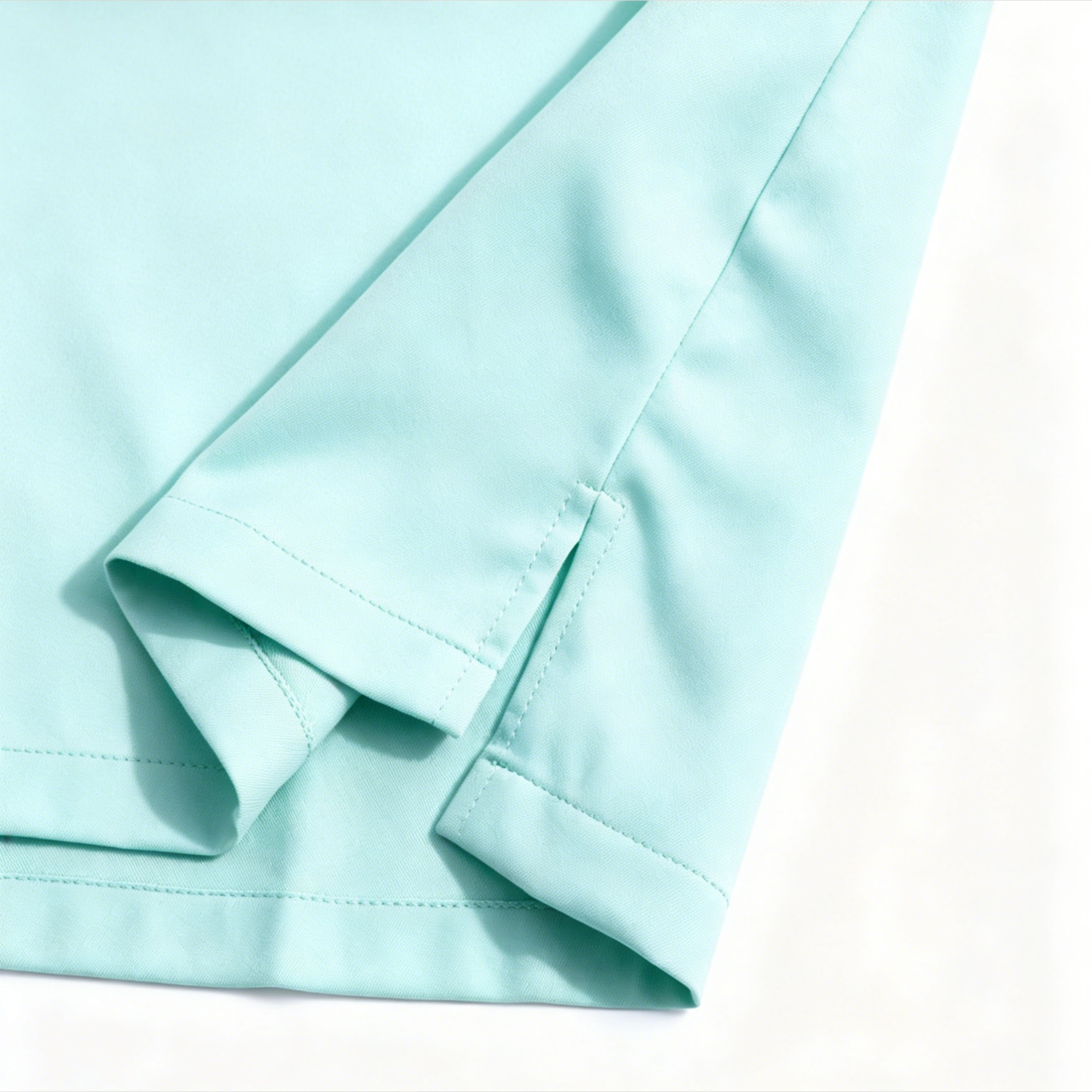 Breathable Short Sleeve Kurta - Mint Green Ultra-Cooling Men's Prayer Wear