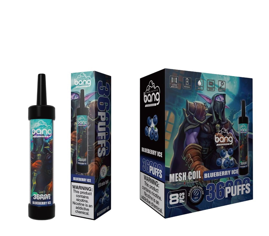BangKing 36K Puffs Smart Full Screen Turn Ice Wholesale Disposable Vape Puff 36k Prefilled Pod-850mAh Battery, 30ml E-liquid, Multiple Nicotine 12 Flavors