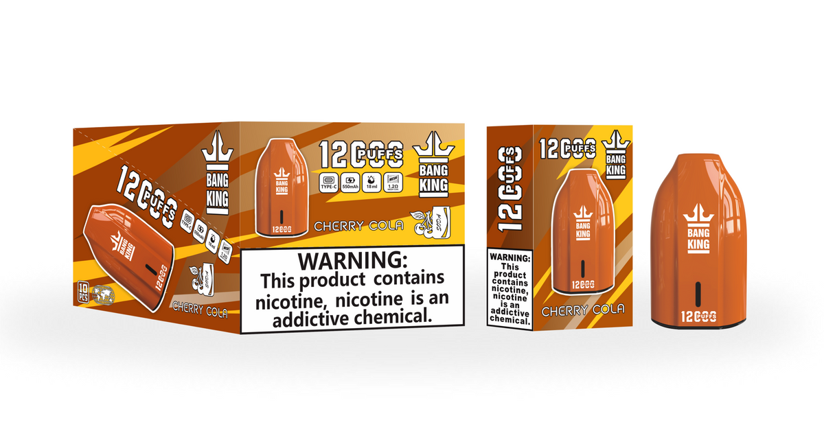 BangKing 12K Puffs Smart Full Screen Turn Ice Wholesale Disposable Vape Puff 12000k Prefilled Pod-850mAh Battery, Multiple Nicotine 12 Flavors