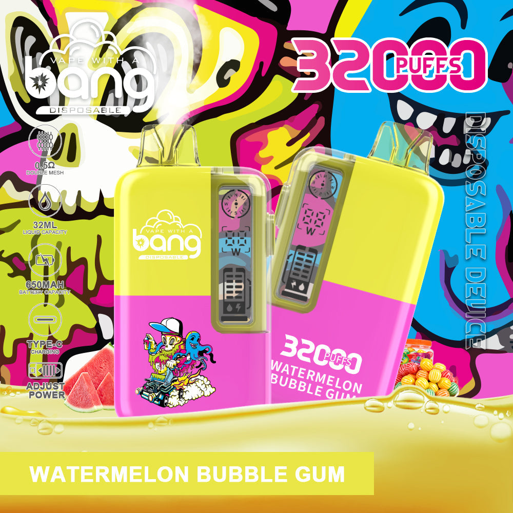 BangKing 32000 Puffs 32K Smart Full Screen Turn Ice Wholesale Disposable Vape Puff 32k Prefilled Pod – 650mAh Battery, 32ml E-liquid, Multiple Nicotine Strength Options  12 Flavors