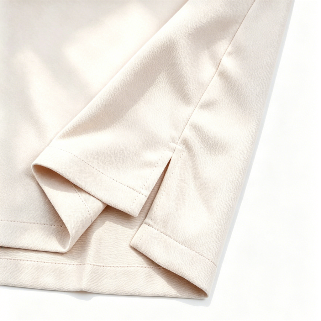 Breathable Short Sleeve Kurta - Khaki Ultra-Cooling Men's Prayer Wear