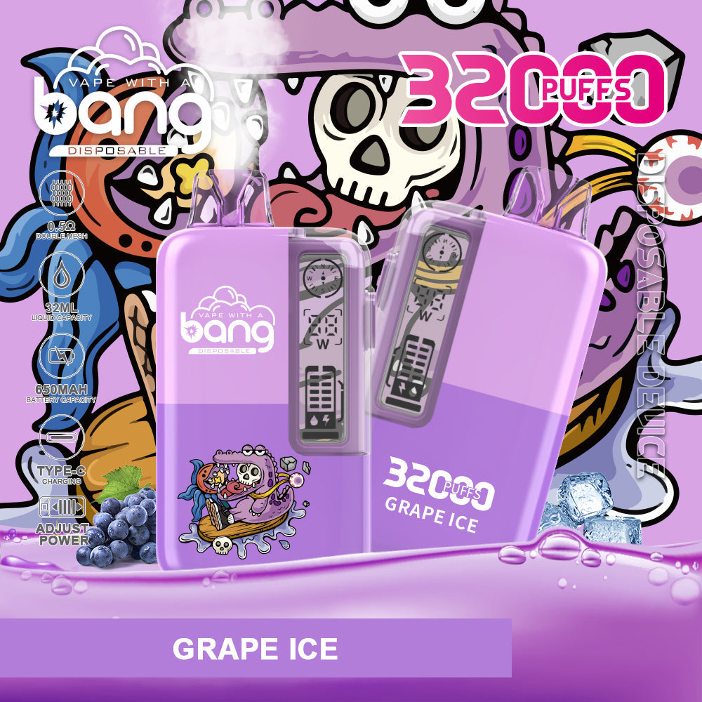 BangKing 32000 Puffs 32K Smart Full Screen Turn Ice Wholesale Disposable Vape Puff 32k Prefilled Pod – 650mAh Battery, 32ml E-liquid, Multiple Nicotine Strength Options  12 Flavors