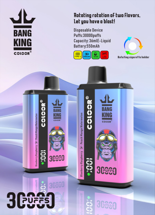 BANGBOX 30000 puffs dual flavors vape LED Display 35ml capcity Batterya 850MAH 12 Flavors