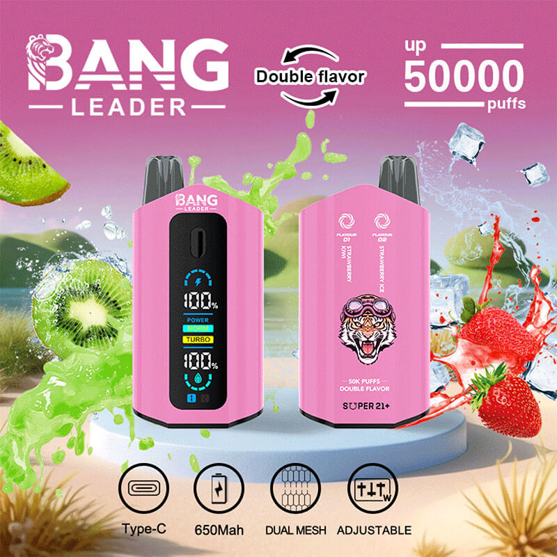 Bang Leader 50000 Puffs Disposable Vape (0% to 5% Nicotine) – Dual Pods, Unmatched Performance 650mAh battery 12 Flavors