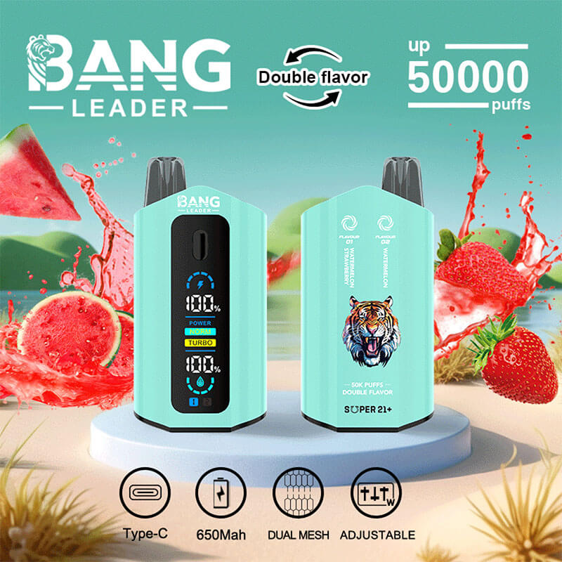 Bang Leader 50000 Puffs Disposable Vape (0% to 5% Nicotine) – Dual Pods, Unmatched Performance 650mAh battery 12 Flavors