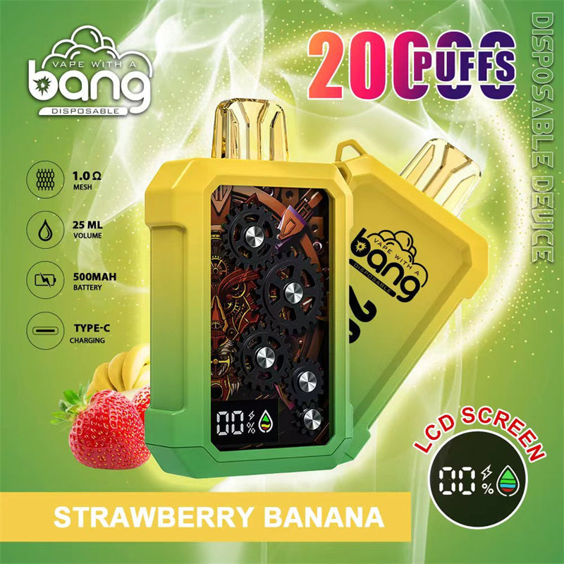 Bang 20000 Puffs Vape 20K Disposable Vape Pen E Cigarette Prefilled 25ml 500mAh Disposable Vape 12 Flavors