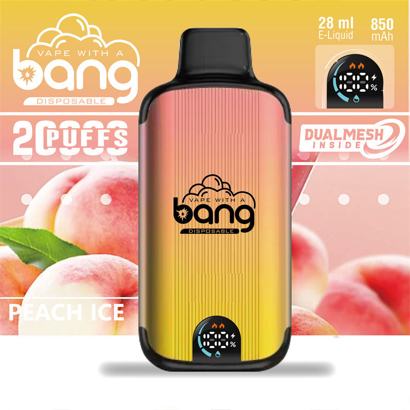 Bang King Double Crystal 20000 Puffs Vape(0% to 5% Nicotine) 20K Disposable Vape Pen E Cigarette Prefilled 25ml 650mAh 12 Flavors