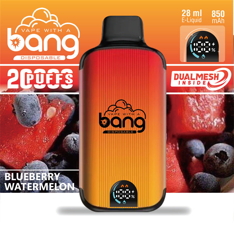 Bang King Double Crystal 20000 Puffs Vape(0% to 5% Nicotine) 20K Disposable Vape Pen E Cigarette Prefilled 25ml 650mAh 12 Flavors