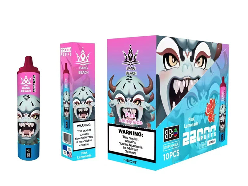 Disposable Vape Bang Beach 22000 Puffs With 850mah Battery And 36ml Liquid-850mAh Battery, 40ml E-liquid, Multiple Nicotine 12 Flavors