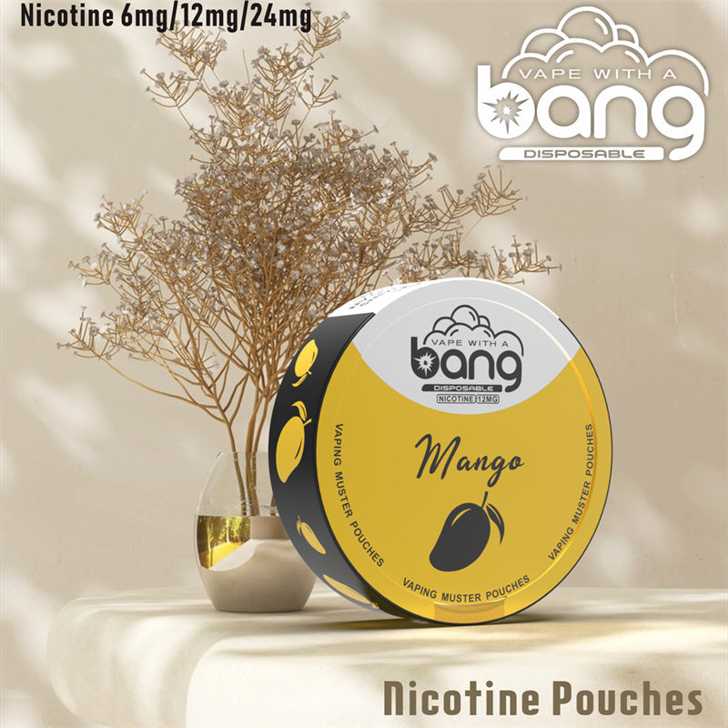 Factory sales Bang VAPING MUSTER POUCHES Nicotine 6mg/12mg/18mg  -Multiple Nicotine 12 Flavors