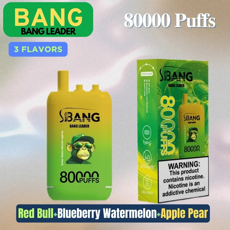 Bang bangleader 80000 Puffs Triple Flavors Disposable Price Super Sale-850mAh Battery, Multiple Nicotine 12 Flavors