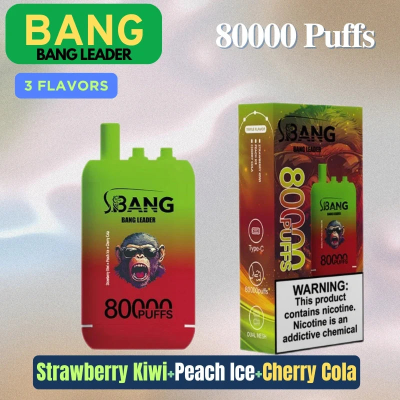 Bang bangleader 80000 Puffs Triple Flavors Disposable Price Super Sale-850mAh Battery, Multiple Nicotine 12 Flavors