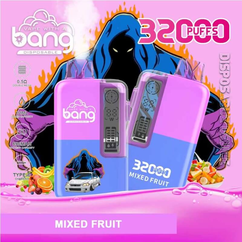 Bang 32000 Puffs Disposable Vape(0%-5% Nicotine) - 32ml E-Liquid, 650mAh Battery