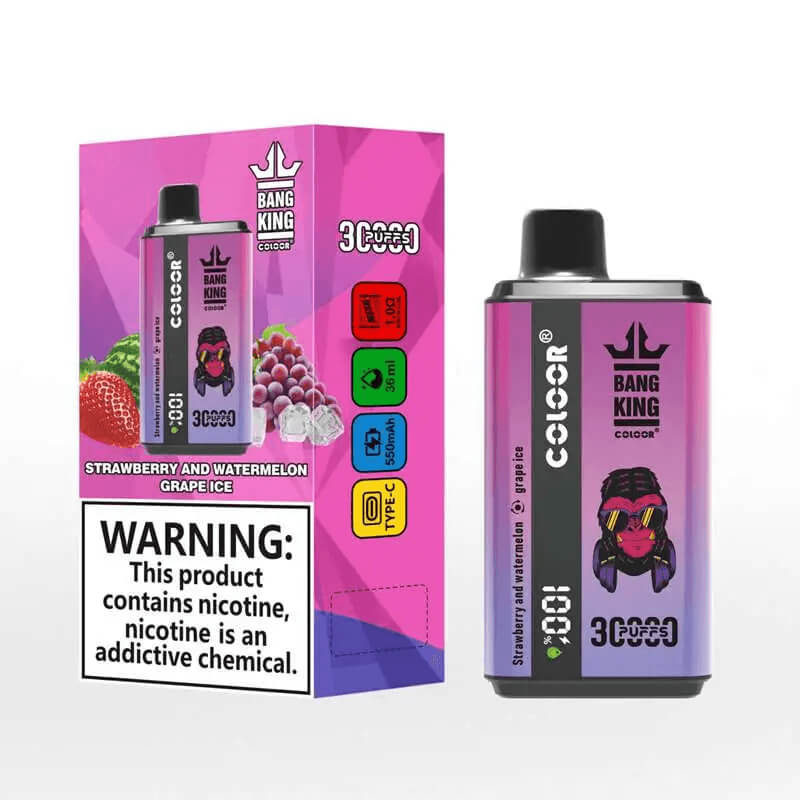 Bang King 30000 Puffs Disposable Vape(0%-5% Nicotine)- 30ml E-Liquid, 850mAh Battery 16 Flavors