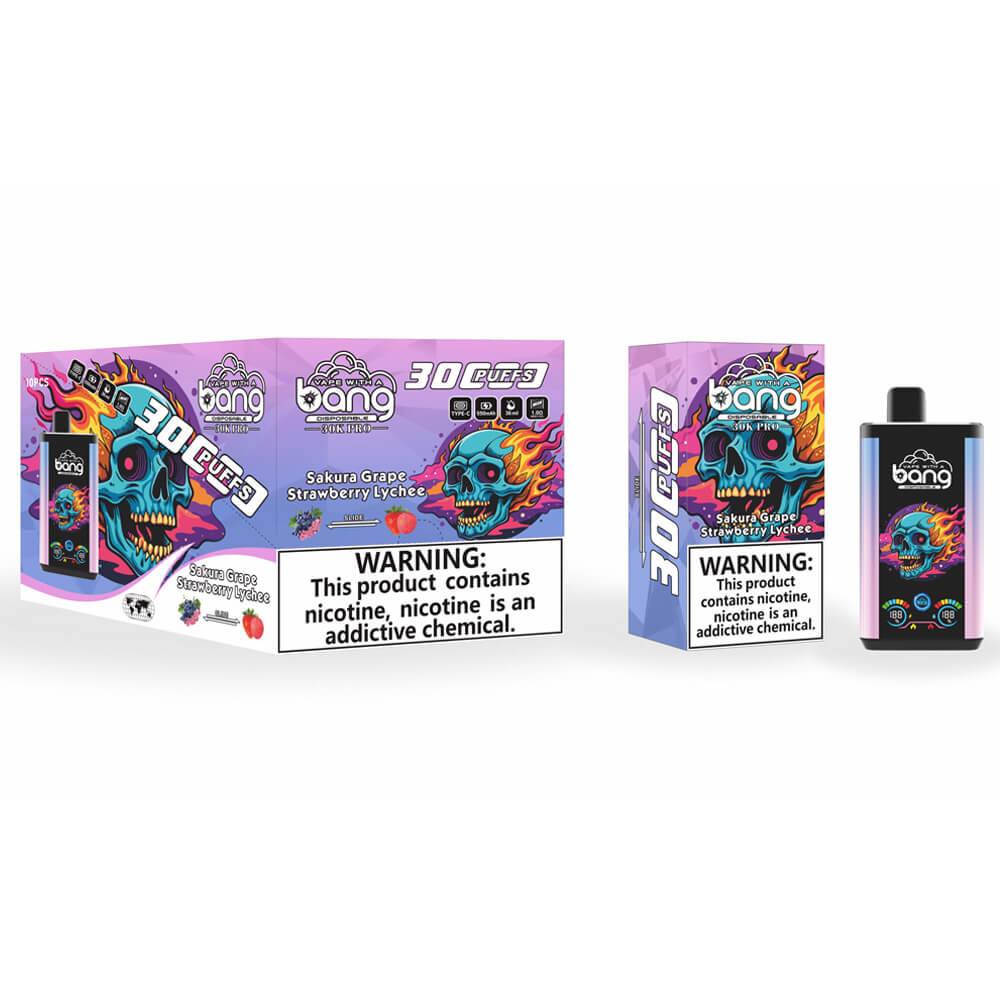 Bang Large screen 30000 PUFF dual flavors Disposable Vape In Sales-850mAh Battery, 36ml E-liquid, Multiple Nicotine 12 Flavors