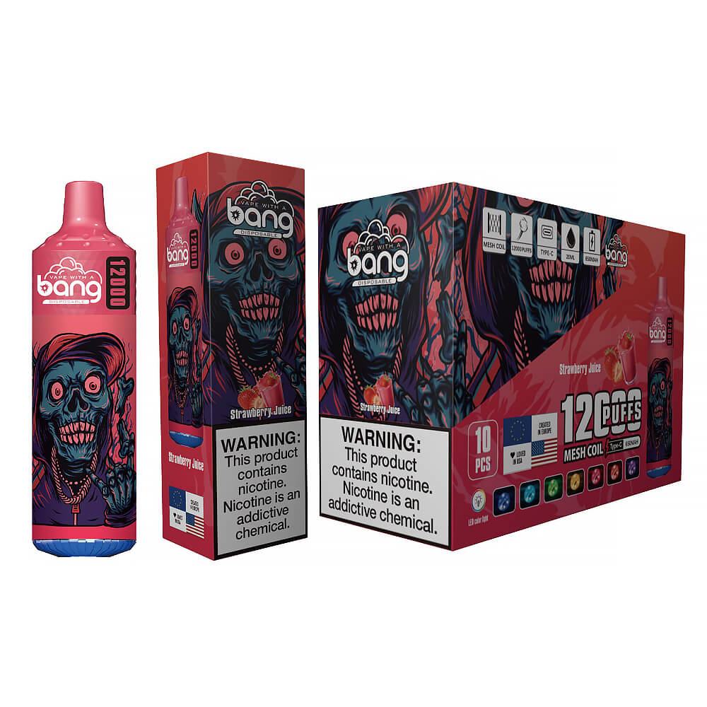 BANG  MESHCOLL 12000 PUFF Disposable Vape In Sales-650mAh Battery, 20ml E-liquid, Multiple Nicotine 20 Flavors