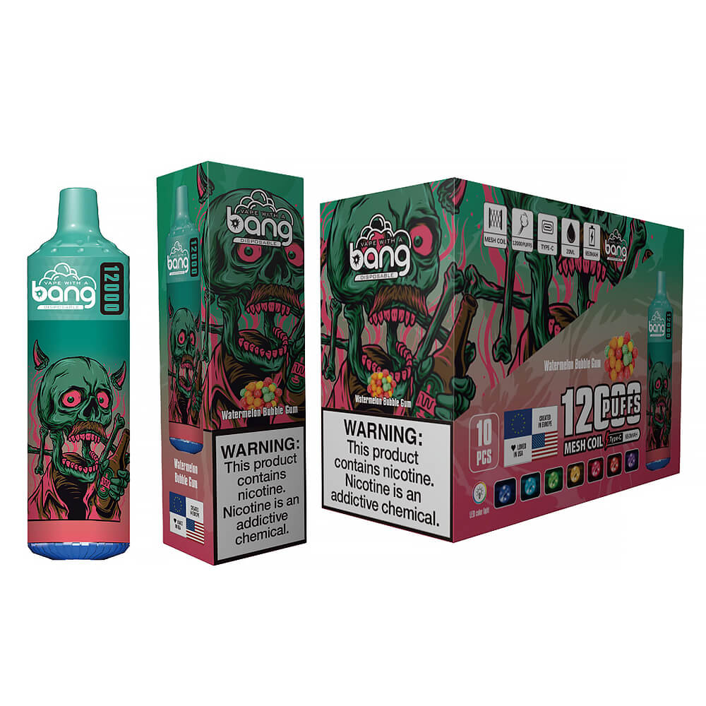 BANG  MESHCOLL 12000 PUFF Disposable Vape In Sales-650mAh Battery, 20ml E-liquid, Multiple Nicotine 20 Flavors