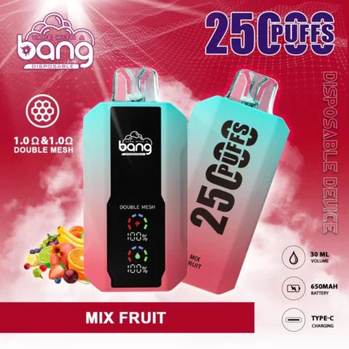 Bang 25000 Puffs Vape 25K Disposable Vape Pen E Cigarette Prefilled 30ml 650mAh Disposable Vape 12 Flavors