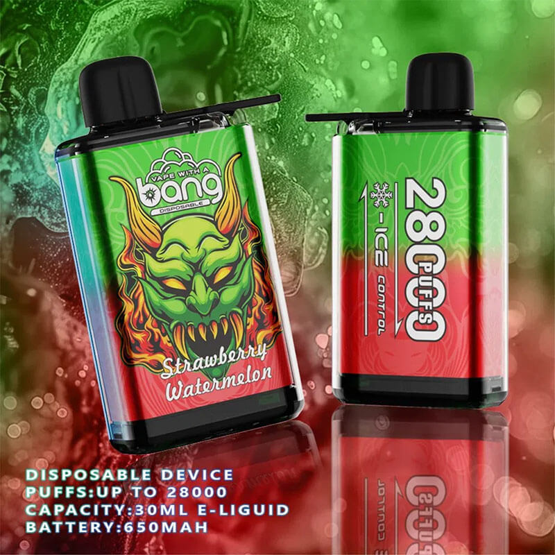 Bang 28000 Puffs Disposable Vape(0% to 5% Nicotine) - 30ml E-Liquid, 650mAh Battery 12 Flavors