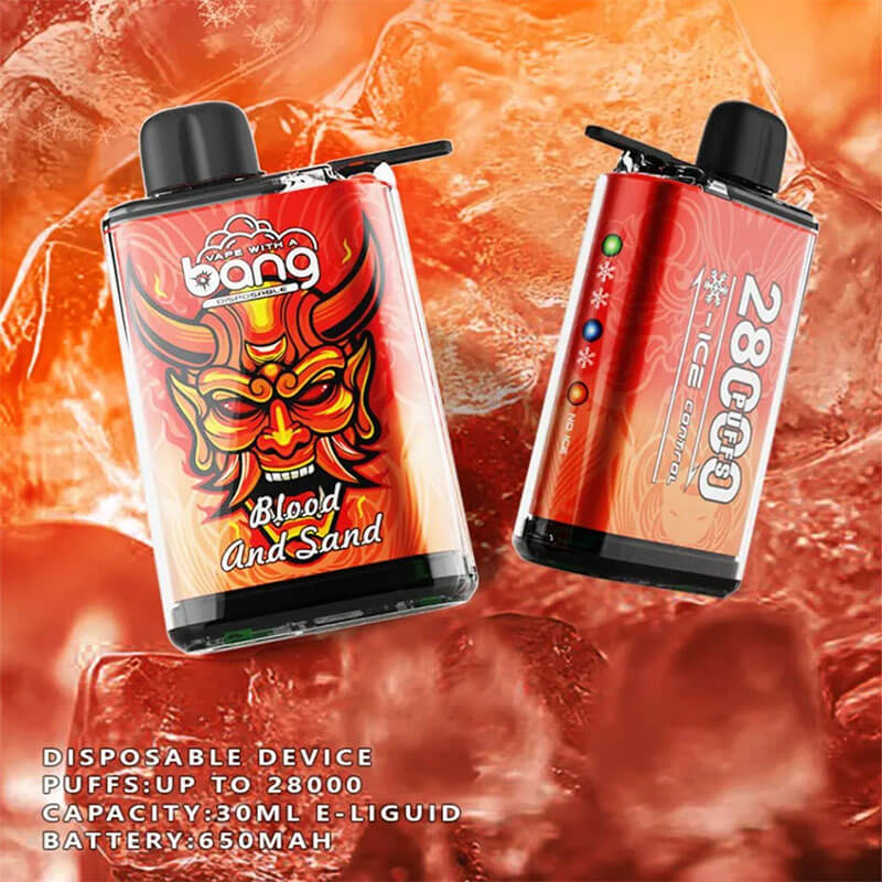 Bang 28000 Puffs Disposable Vape(0% to 5% Nicotine) - 30ml E-Liquid, 650mAh Battery 12 Flavors